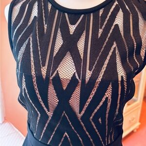 BCBG MAXAZRIA Alandra Geometric Print Fit & Flare Dress